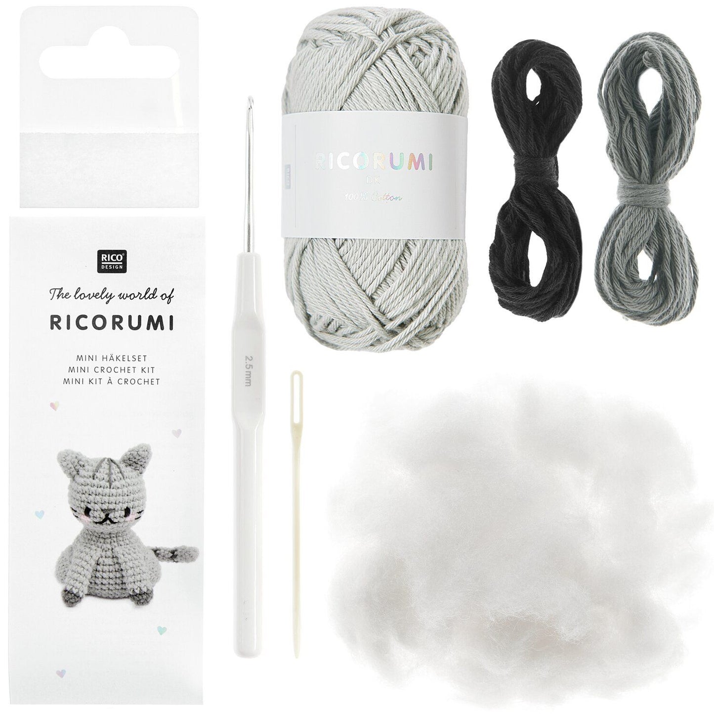 Kit de crochet Ricorumi Mini Easy - Chat