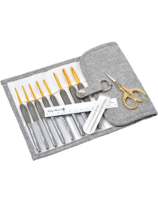 🧶PRECOMANDE - Set de crochet etimo ergonomique GOLD - TULIP